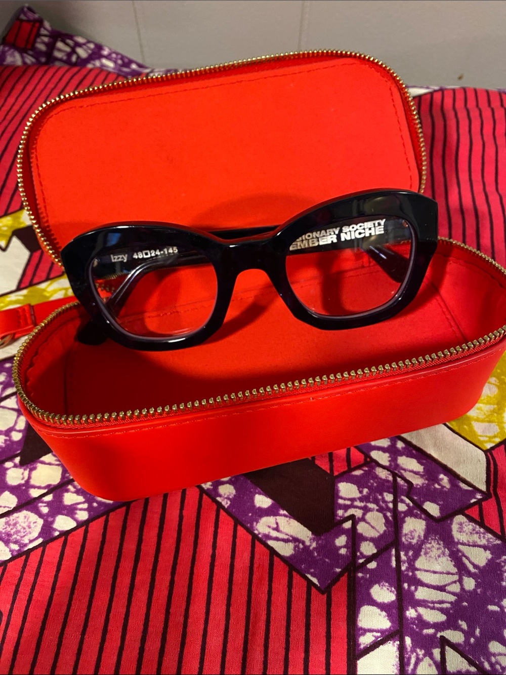 Ember Niche Sun Izzy Glasses with Red Zippered Case (prescription lenses)